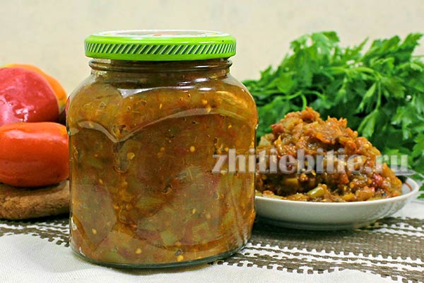 Икра из печеных баклажанов
